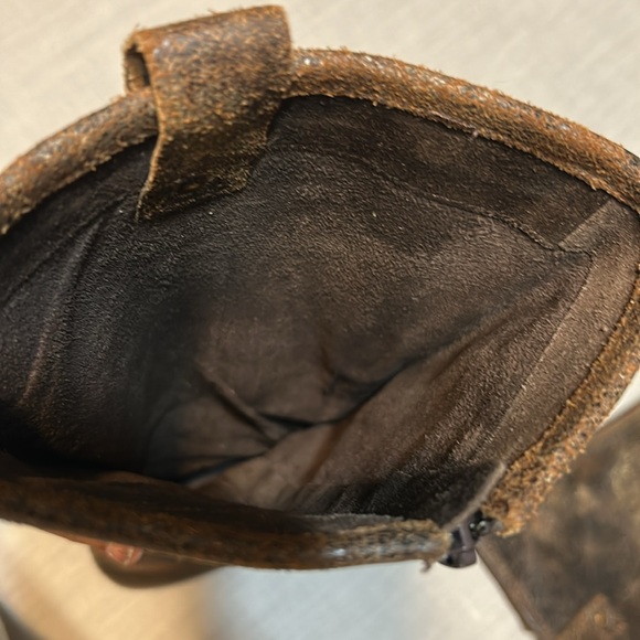 Flower Child Distressed Brown Leather Boots - Picture 3 of 9